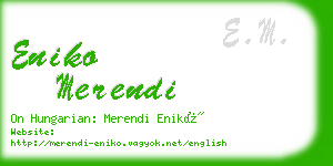 eniko merendi business card